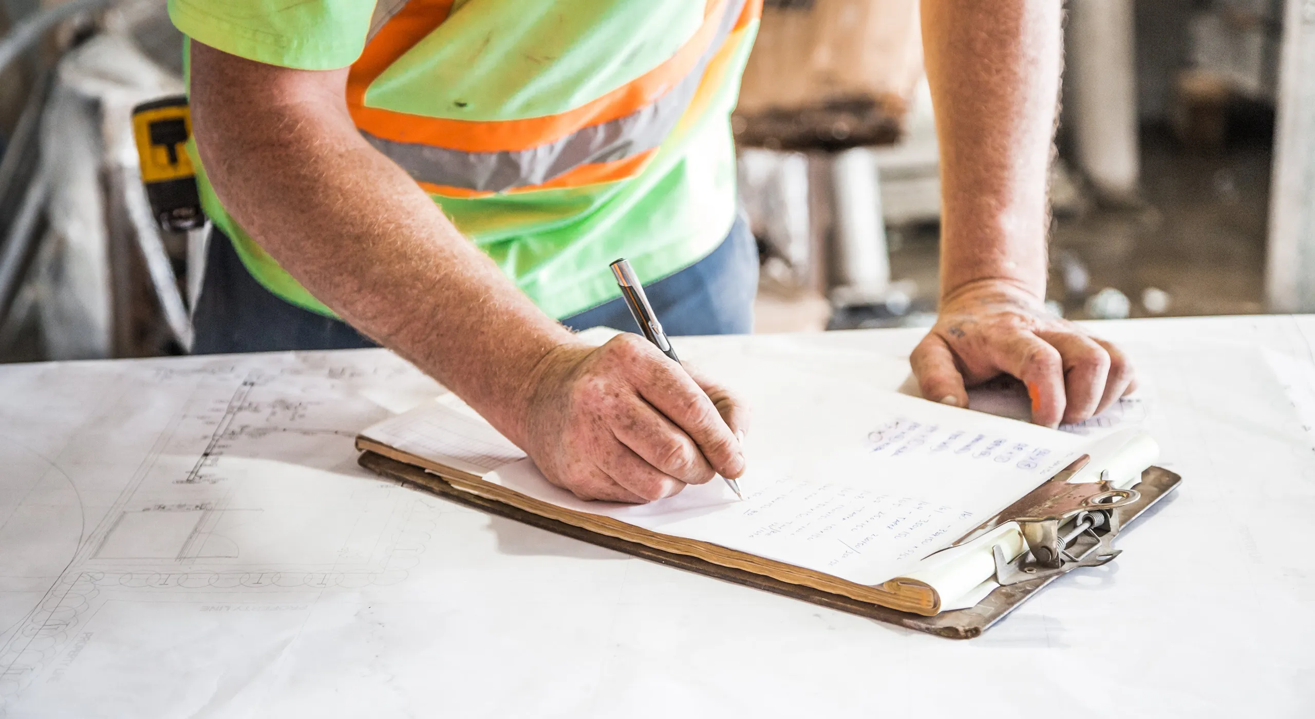 Tradespeople at work
