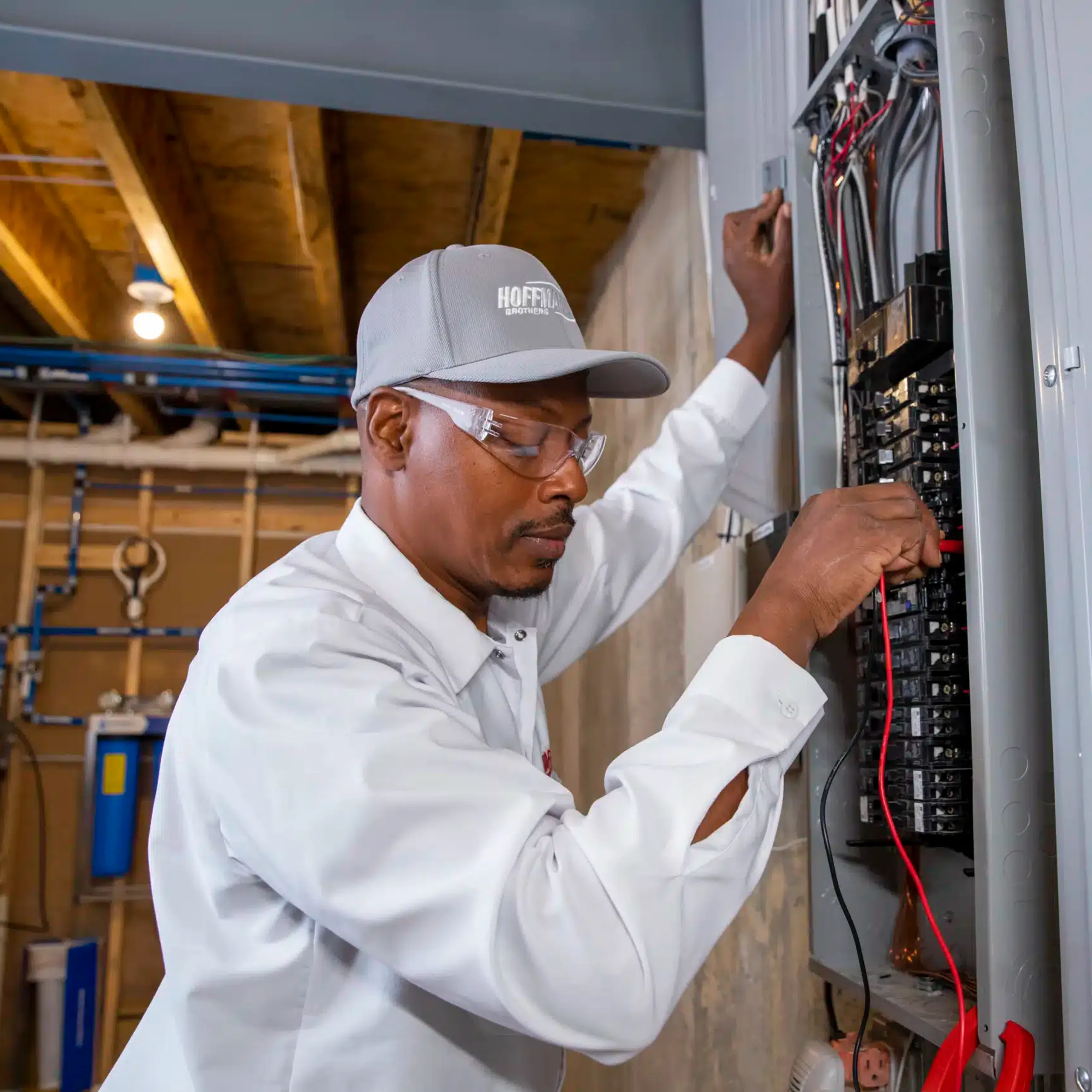 Electrician at work